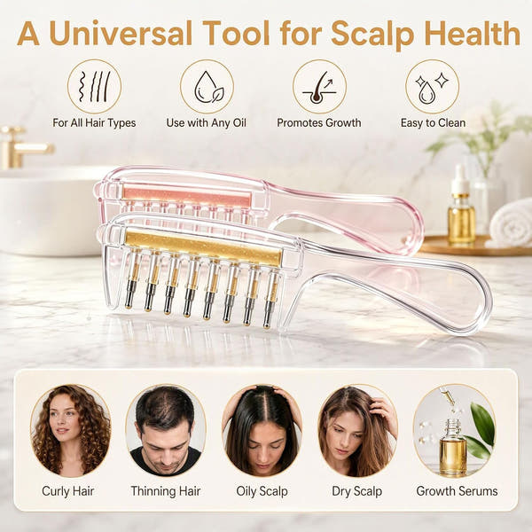 Rio Scalp Serum Comb, Hair Oil/Serum Applicator.