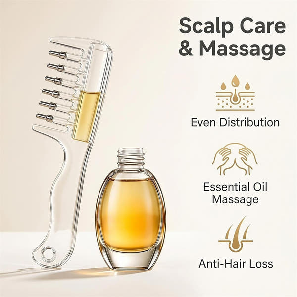 Rio Scalp Serum Comb, Hair Oil/Serum Applicator.