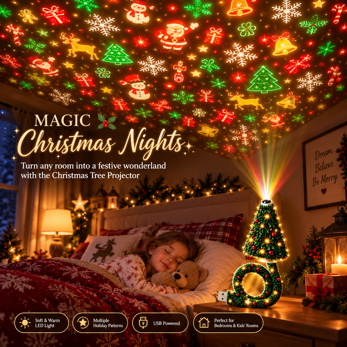 Rio Christmas Tree Projection Lamp 🎅🎄