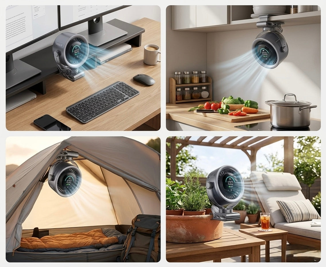 Rio Portable 360 Rechargeable Fan For Summer.