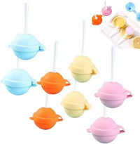 8pc Colorful Silicone Lollipop Moulds with Sticks&Lids,Reusable Pop Ice Mold Popsicle Maker for Ice Cream,Chocolate,andHomemade Desserts,Ice Lolly Moulds,Homemade Popsicle Molds for Summer,Easy Clean