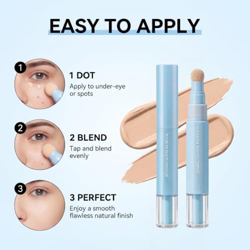 2-in-1 Dual Effect Concealer & Liquid Foundation Pen(Milky white)