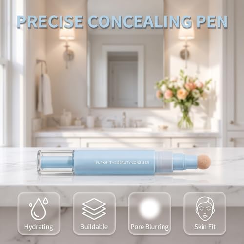 2-in-1 Dual Effect Concealer & Liquid Foundation Pen(Milky white)