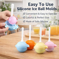 8pc Colorful Silicone Lollipop Moulds with Sticks&Lids,Reusable Pop Ice Mold Popsicle Maker for Ice Cream,Chocolate,andHomemade Desserts,Ice Lolly Moulds,Homemade Popsicle Molds for Summer,Easy Clean