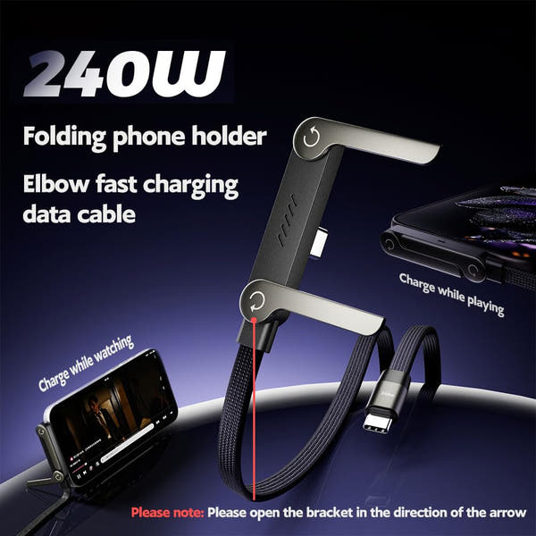 Rio- Innovative 240W Fast Charging Cable 5 FT (Type-C).