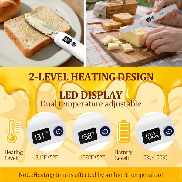 Rio Stainless Steel Heated Butter Knife Spreader.