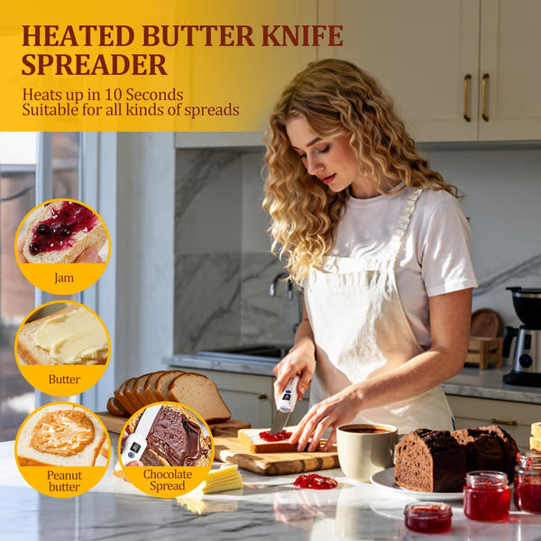 Rio Stainless Steel Heated Butter Knife Spreader.