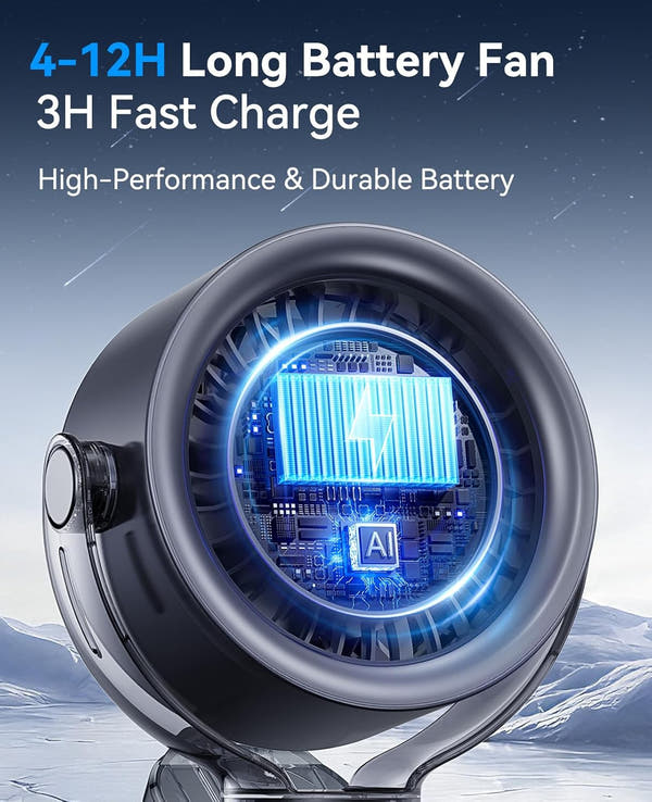 Rio Portable 360 Rechargeable Fan For Summer.