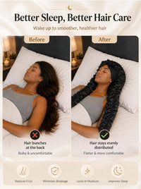 Double Layer Slik Like Satin Bonnet, 33-43" XL Bonnet for Braids Long Hair | Samurai Wrap Sleeping Cap Heatless Curl Bonnet for Long Hair, Braids, Locs, Dreadlocks, Boho