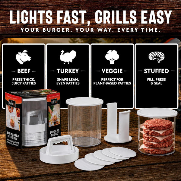 Rio Burger Patty Maker Press with Storage Container.