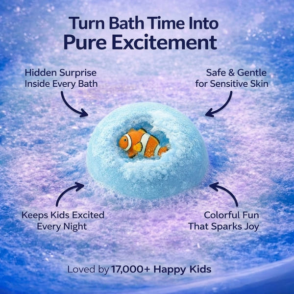 Rio Bath Bomb for kids with surprise toys inside (Ocean Variant 12 Bath bombs).