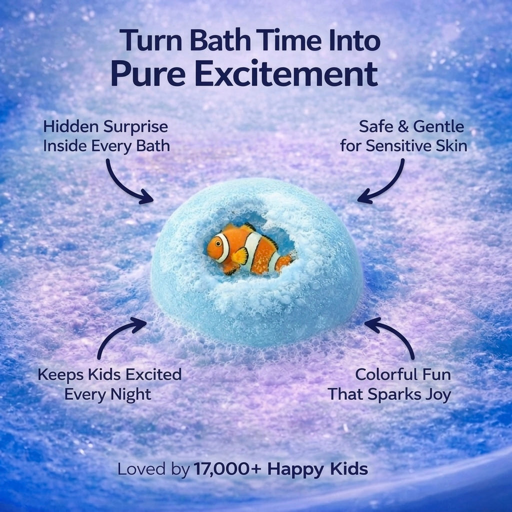 Rio Bath Bomb for kids with surprise toys inside (Ocean Variant 12 Bath bombs).
