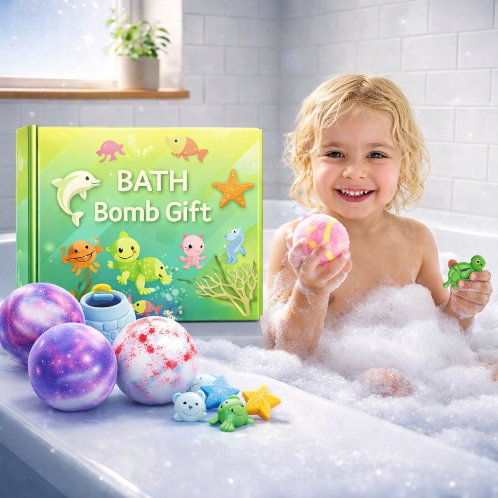 Rio Bath Bomb for kids with surprise toys inside (Ocean Variant 12 Bath bombs).