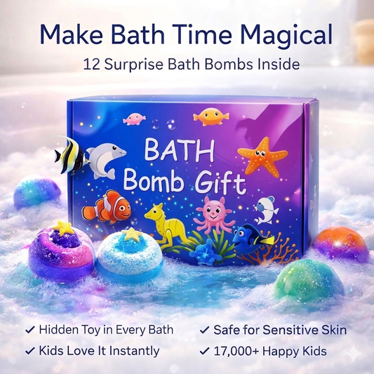 Rio Bath Bomb for kids with surprise toys inside (Ocean Variant 12 Bath bombs).
