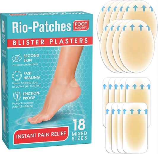 Rio 18 Hydrocolloid Blister Plasters – (Waterproof 18 Pack)