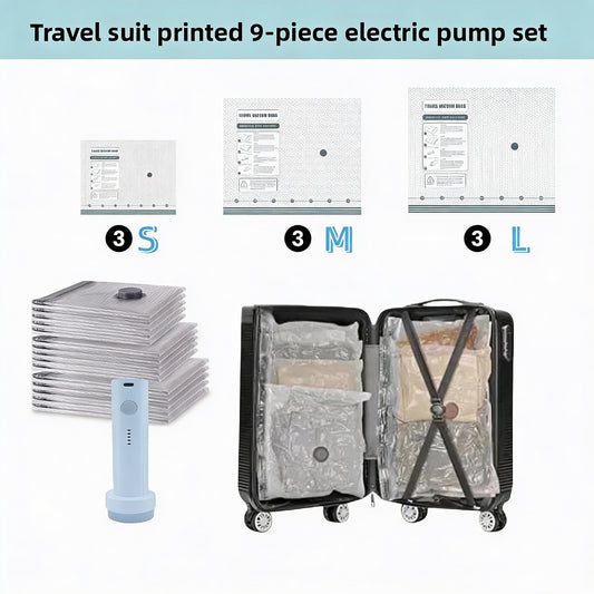 Rio Luggage Organizer Bags and Electric Pump.