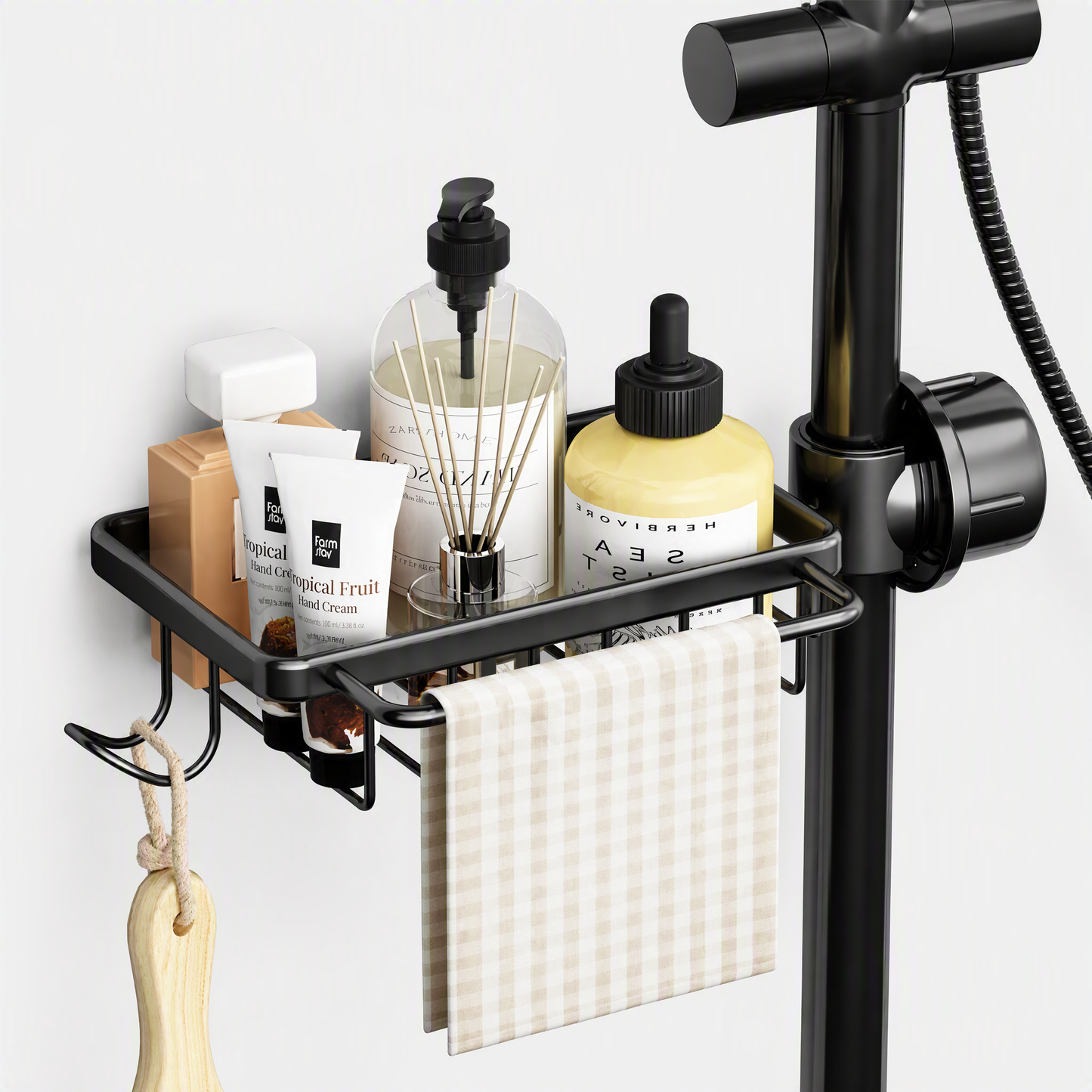 Rio Sink Organizer Rack,Hanging Faucet Drain Rack with Drip Tray.