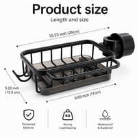 Rio Sink Organizer Rack,Hanging Faucet Drain Rack with Drip Tray.