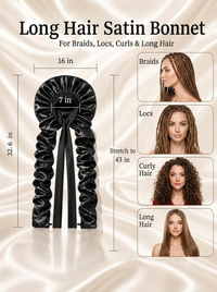 Rio Double Layer Satin Bonnet For Long Hair.