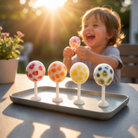 Rio Reusable Silicone Ice Pop Moulds with Sticks&Lids.