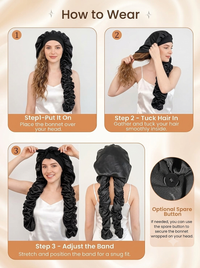 Rio Double Layer Satin Bonnet For Long Hair.