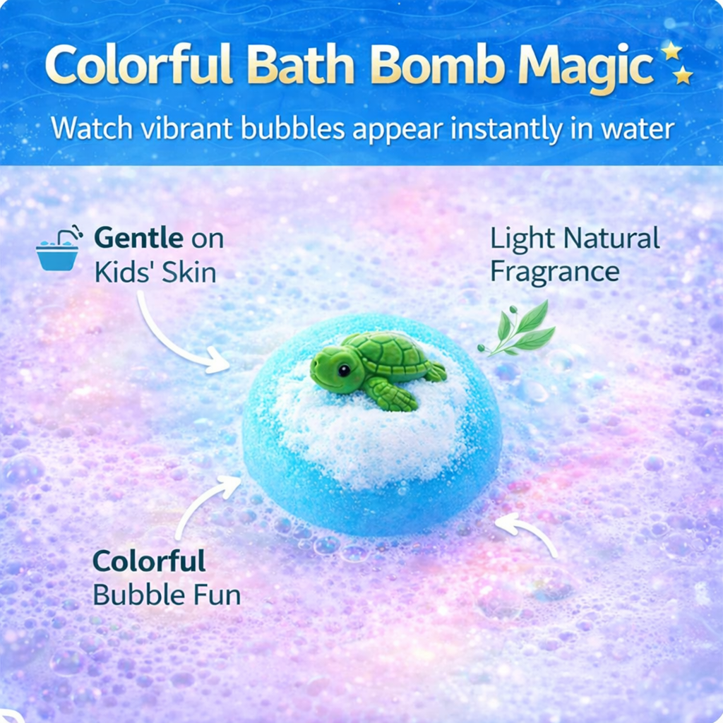 Rio Bath Bomb for kids with surprise toys inside (Ocean Variant 12 Bath bombs).