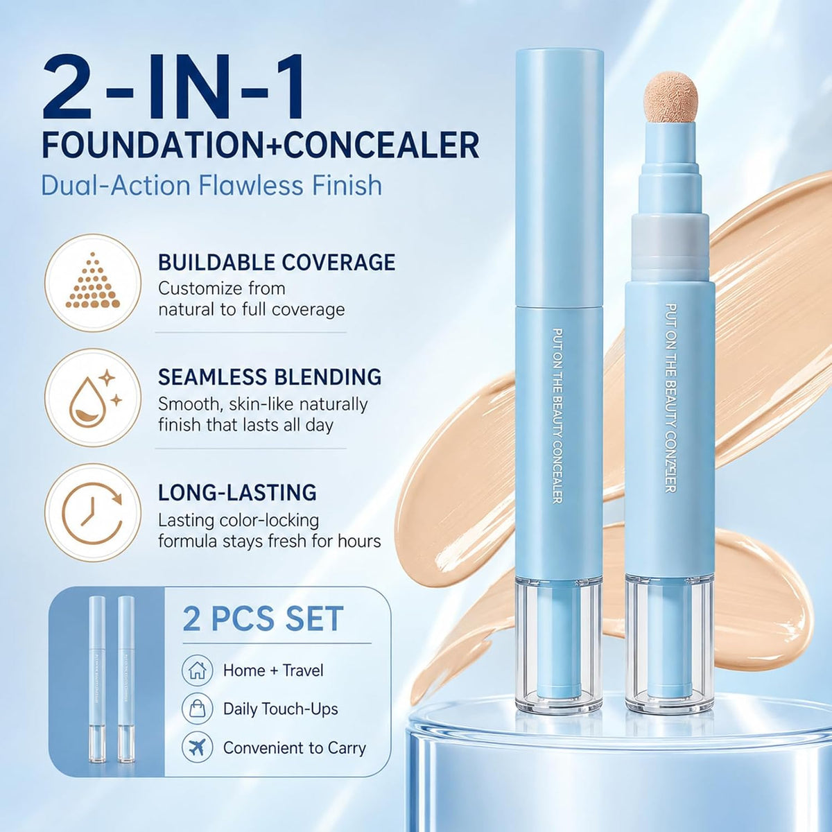 Rio - Lycaa 2-in-1 Loaded Dual Effect Concealer & Liquid Foundation Pen.